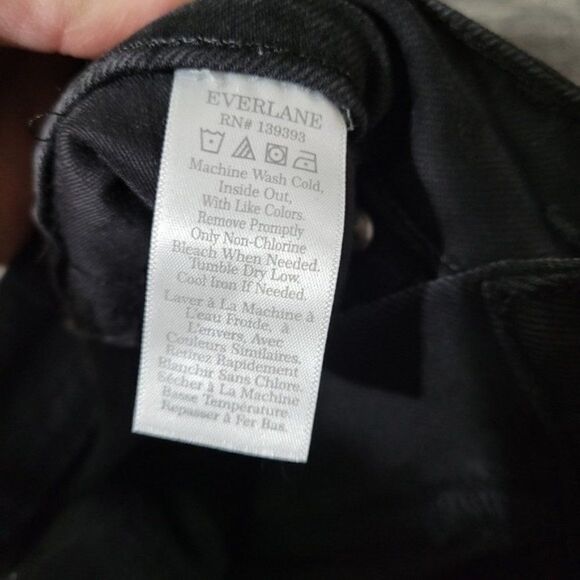 NWT‎ Everlane Women's 25 Crop The Curvy Way-High Skinny Stretch Jean Ash Black - Picture 12 of 14